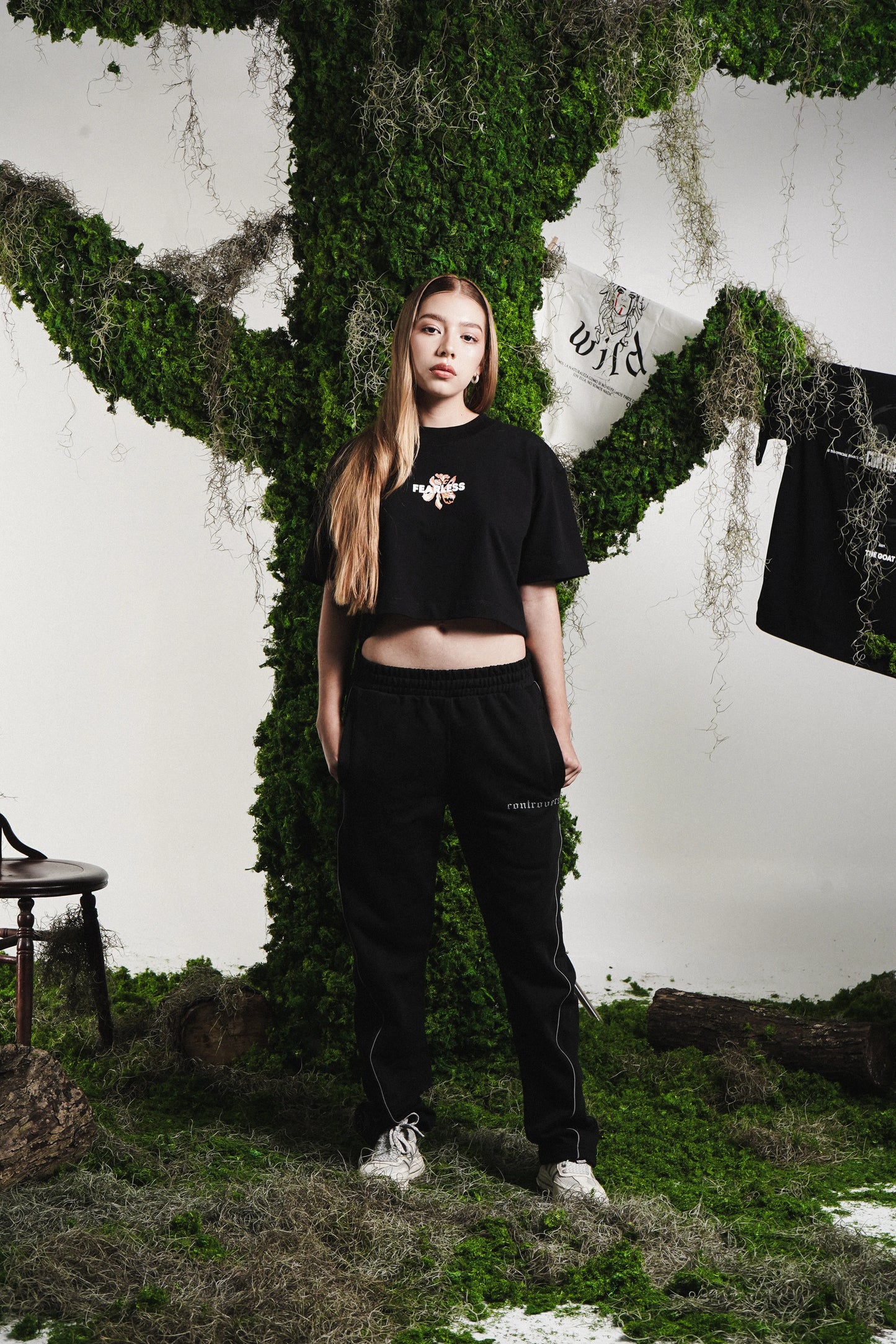 Controversy Crop Fearless Black